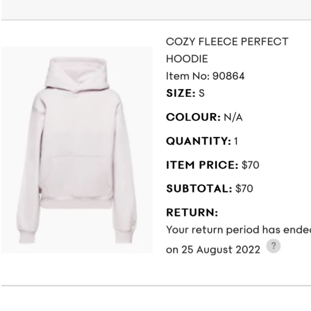 TNA Light pink/lilac cozy fleece perfect hoodie